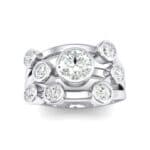 Triple Band Octave Crystal Ring (0.2 CTW) Top Dynamic View