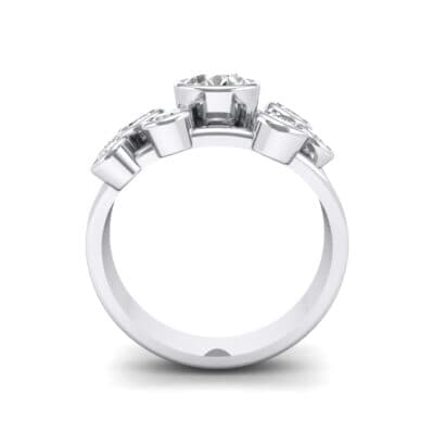 Triple Band Octave Crystal Ring (0.2 CTW) Side View