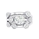 Triple Band Octave Crystal Ring (0.2 CTW) Top Flat View