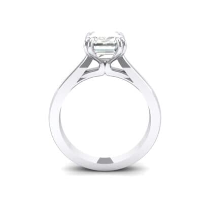 Double Claw Prong Emerald-Cut Crystal Engagement Ring (0.66 CTW) Side View