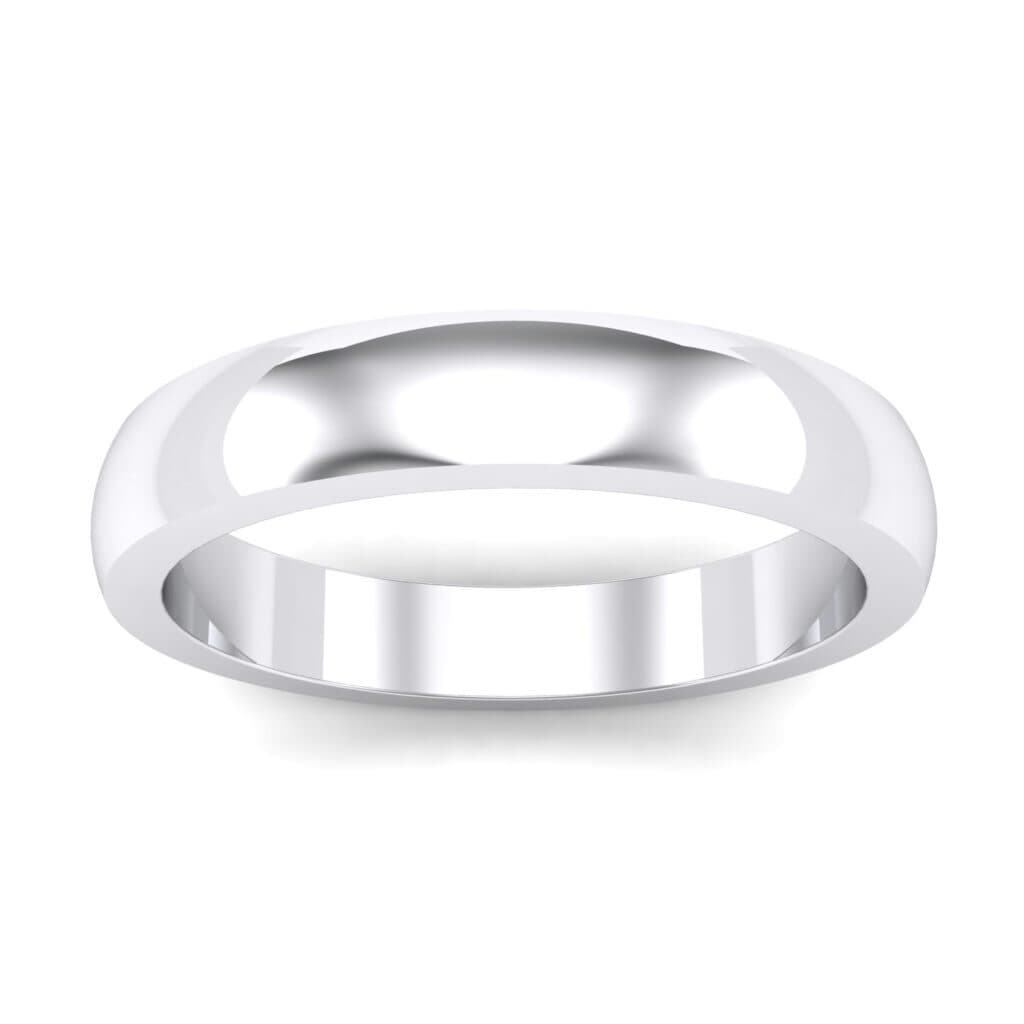Classic Domed Wedding Ring (0 CTW) 4058 Render 1 01 Camera2 Metal 4 White Gold 0 Floor 0 Emitter Aqua Light 0