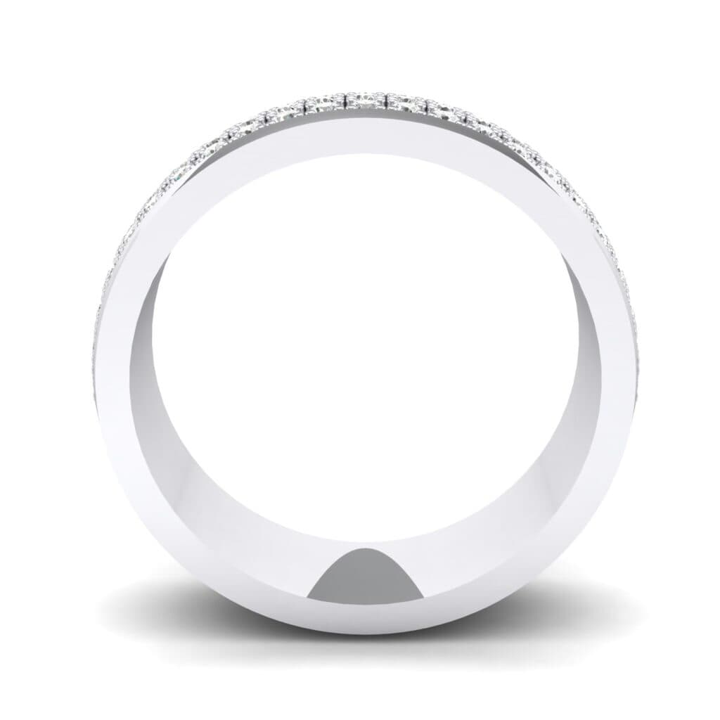 Triple Line Half Eternity Crystal Wedding Ring (0 CTW) 4068 Render 1 01 Camera3 Stone 4 Diamond 0 Floor 0 Metal 4 White Gold 0 Emitter Aqua Light 0