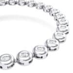 Tiny Bezel-Set Crystal Tennis Bracelet (0 CTW) Top Dynamic View