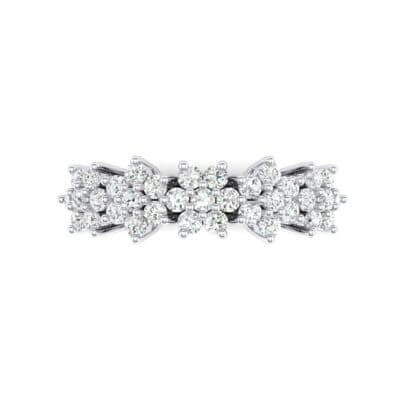 Five Flower Crystal Ring (0.44 CTW) Top Flat View