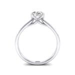 Tapered Trellis Solitaire Crystal Engagement Ring (0.7 CTW) Side View