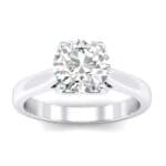 Heart Accent Cathedral Solitaire Crystal Engagement Ring (0.46 CTW) Top Dynamic View