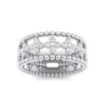 Clover Crystal Bead Ring (1.06 CTW) Top Dynamic View