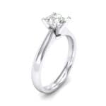 Tapered Cathedral Solitaire Diamond Engagement Ring (0.66 CTW) Perspective View