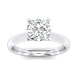 Tapered Cathedral Solitaire Diamond Engagement Ring (0.66 CTW) Top Dynamic View