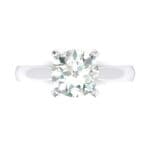 Tapered Cathedral Solitaire Diamond Engagement Ring (0.66 CTW) Top Flat View