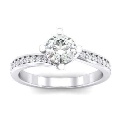 Compass Point Diamond Bypass Engagement Ring (0.7 CTW) Top Dynamic View