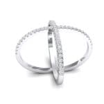 Pave Diamond X Ring (0.63 CTW) Perspective View