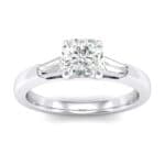 Tapered Baguette Princess-Cut Crystal Engagement Ring (0.64 CTW) Top Dynamic View