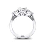 Pear Three-Stone Crystal Engagement Ring (1.05 CTW) Side View