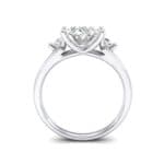 Shoulder Accent Oval Crystal Ring (2.54 CTW) Side View