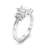 Stepped Five-Stone Crystal Engagement Ring (1 CTW) Perspective View