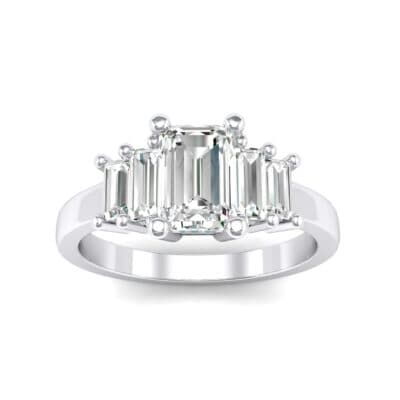 Stepped Five-Stone Diamond Engagement Ring (1.84 CTW) Top Dynamic View