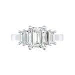 Stepped Five-Stone Diamond Engagement Ring (1.84 CTW) Top Flat View