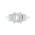Stepped Five-Stone Diamond Engagement Ring (1.84 CTW) Top Flat View