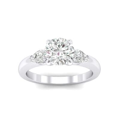 Claw Prong Pear Three-Stone Diamond Engagement Ring (1.16 CTW) Top Dynamic View