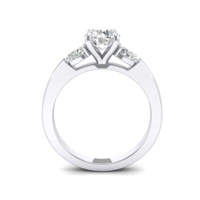 Claw Prong Pear Three-Stone Diamond Engagement Ring (1.16 CTW) Side View