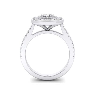 Gala Double Halo Cushion-Cut Diamond Engagement Ring (0.92 CTW) Side View