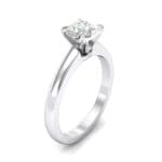 Claw Prong Cushion-Cut Solitaire Crystal Engagement Ring (0.66 CTW) Perspective View