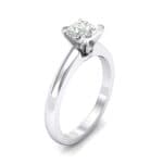 Claw Prong Cushion-Cut Solitaire Diamond Engagement Ring (0.66 CTW) Perspective View