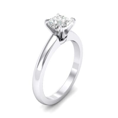 Claw Prong Cushion-Cut Solitaire Diamond Engagement Ring (0.66 CTW) Perspective View