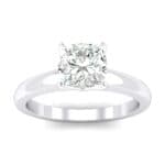 Claw Prong Cushion-Cut Solitaire Crystal Engagement Ring (0.66 CTW) Top Dynamic View