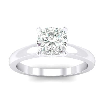 Claw Prong Cushion-Cut Solitaire Crystal Engagement Ring (0.66 CTW) Top Dynamic View