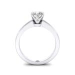 Claw Prong Cushion-Cut Solitaire Crystal Engagement Ring (0.66 CTW) Side View