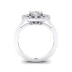 Oval Pierced Halo Crystal Ring (1.21 CTW) Side View