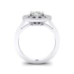 Oval Pierced Halo Diamond Ring (1.51 CTW) Side View