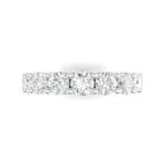 Luxe Shared Prong Crystal Eternity Ring (0 CTW) Top Flat View