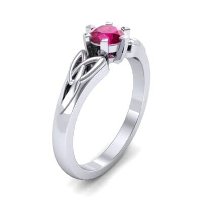 Celtic Six-Prong Ruby Engagement Ring (0.64 CTW) Perspective View