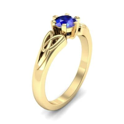 Celtic Six-Prong Blue Sapphire Engagement Ring (0.64 CTW) Perspective View