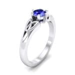 Celtic Six-Prong Blue Sapphire Engagement Ring (0.64 CTW) Perspective View