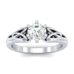 Celtic Six-Prong Diamond Engagement Ring (0.46 CTW) Top Dynamic View