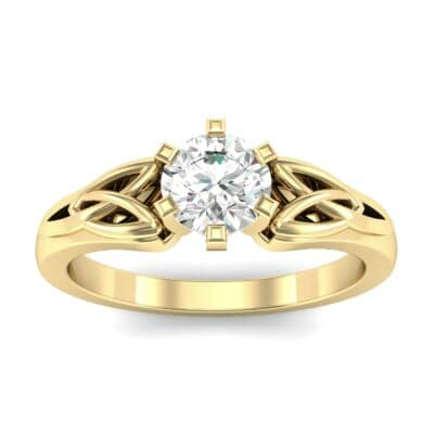 Celtic Six-Prong Diamond Engagement Ring (0.46 CTW) Top Dynamic View