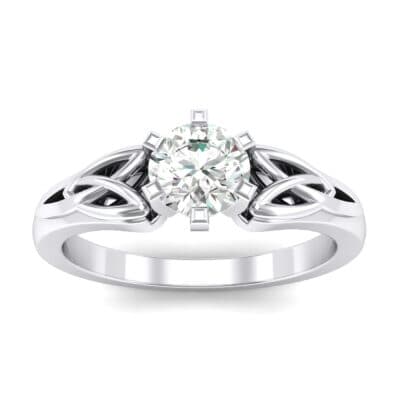 Celtic Six-Prong Crystal Engagement Ring (0.46 CTW) Top Dynamic View