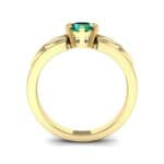 Celtic Six-Prong Emerald Engagement Ring (0.64 CTW) Side View