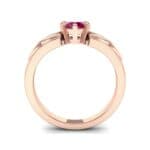 Celtic Six-Prong Ruby Engagement Ring (0.64 CTW) Side View