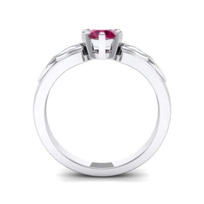 Celtic Six-Prong Ruby Engagement Ring (0.64 CTW) Side View