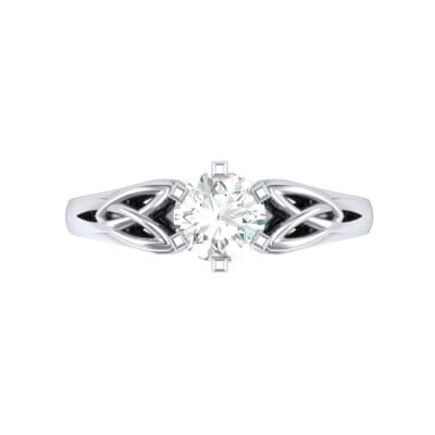 Celtic Six-Prong Diamond Engagement Ring (0.46 CTW) Top Flat View