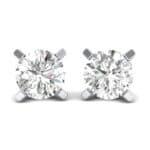Classic Round Brilliant Crystal Stud Earrings (0.32 CTW) Perspective View