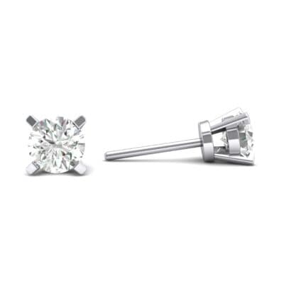Classic Round Brilliant Crystal Stud Earrings (0.32 CTW) Top Dynamic View