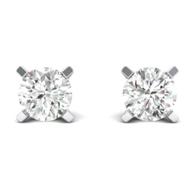 Classic Round Brilliant Diamond Stud Earrings (0.22 CTW) Side View