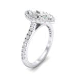 Marquise Halo Crystal Engagement Ring (0.95 CTW) Perspective View
