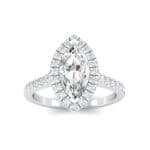 Marquise Halo Crystal Engagement Ring (0.95 CTW) Top Dynamic View